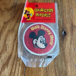 Disney Red and White Mickey Mouse Character Patch